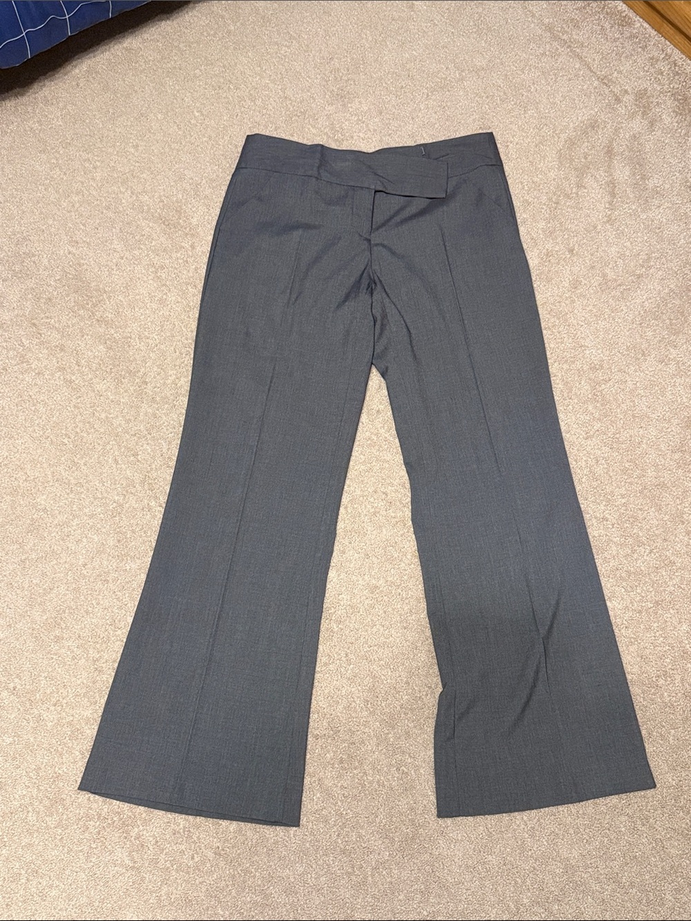 My Michelle Junior’s Classic Wide-Leg Dress Pants in Charcoal Gray